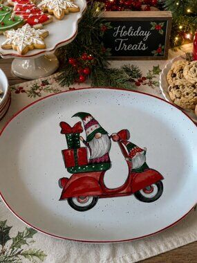 Peppermint & Pine Holiday Gnome Platter